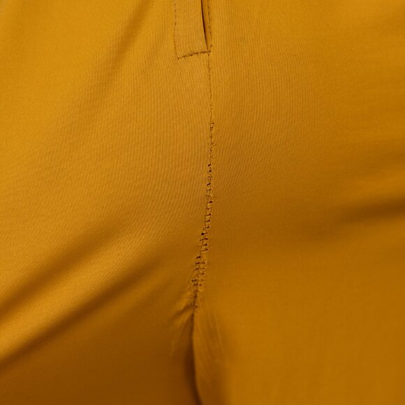 Vintage * LILLI ANN * 80s Mustard Yellow Draped Jumpsuit with Red Sash Belt - Picture 12 of 16